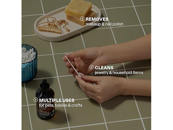 Cliganic Organic Cotton Swabs, 500 Count