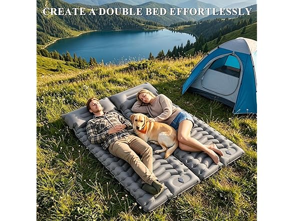 Jnconser Inflatable Sleeping Pad, Gray
