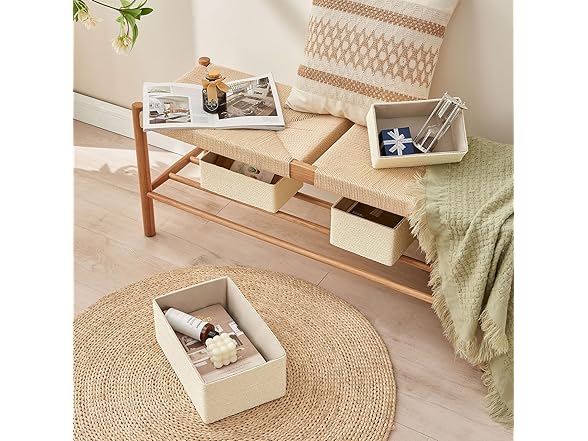 PROLAND Wicker Storage Baskets, 4-Pack