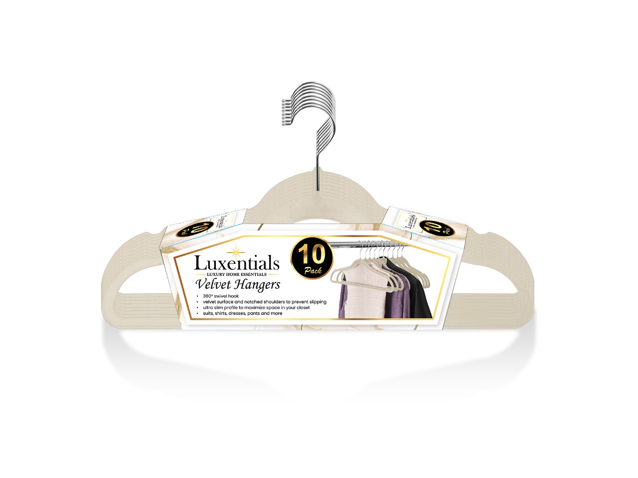 10-Pack Non-Slip Velvet Hangers - Gallery 12