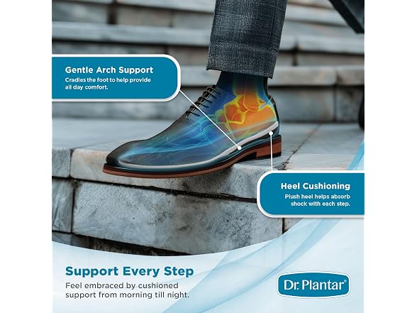 Dr. Plantar Insoles for Men, Sizes 8-12, Trim to Fit,