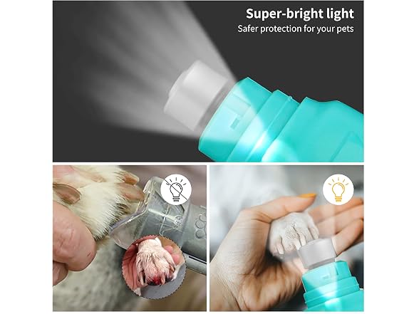 Toozey Dog Nail Grinder with LED Light