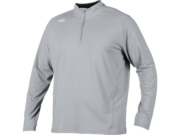 Men's Quarter Zip Pullover S Grey