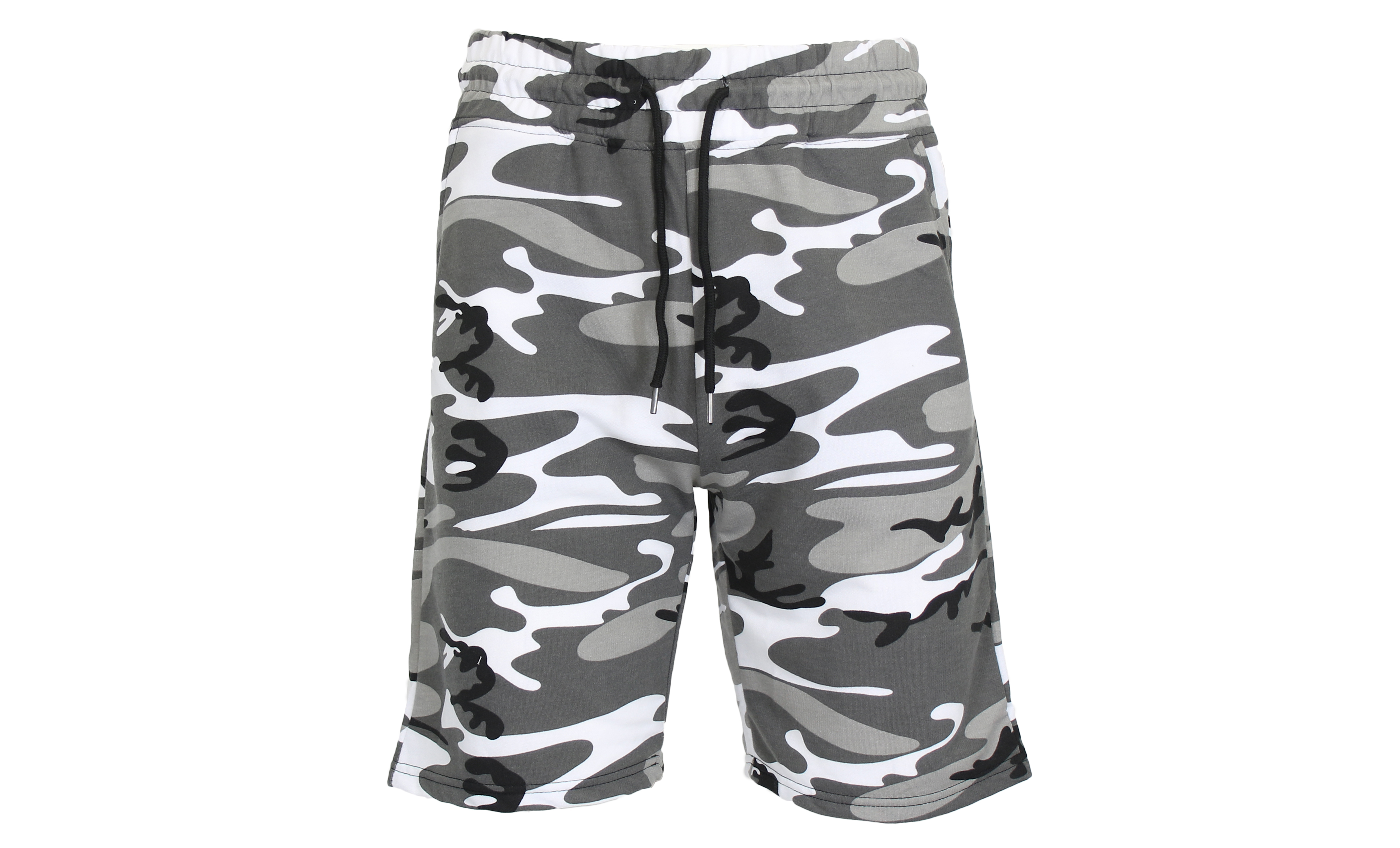1 & 3Pk Womens French Terry Camo Shorts - Gallery 23