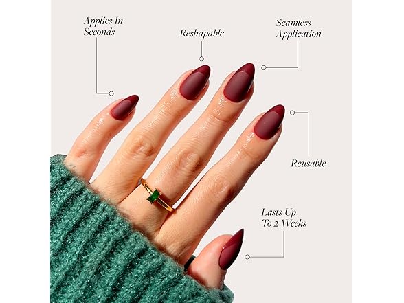 Glamnetic Press On Nails - Merlot