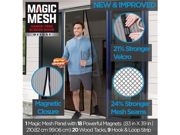 Magic Mesh Deluxe, Black | Magnetic Screen Door