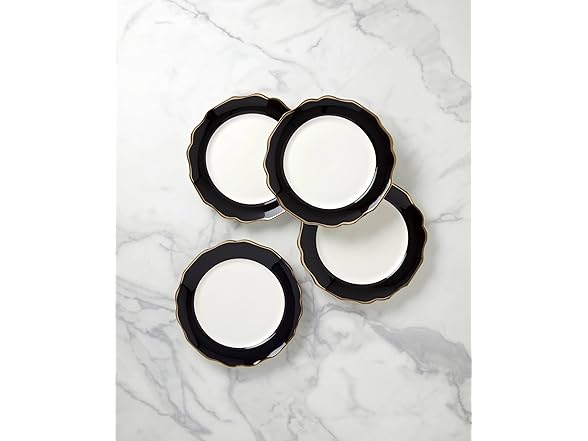 Lenox Contempo Luxe Black Dinner Plates, Set of 4