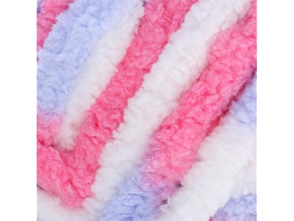 Bernat Baby Blanket Yarn for Crocheting Soft, Pink Blue