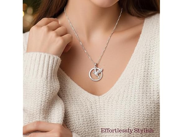Silver Hummingbird Necklace