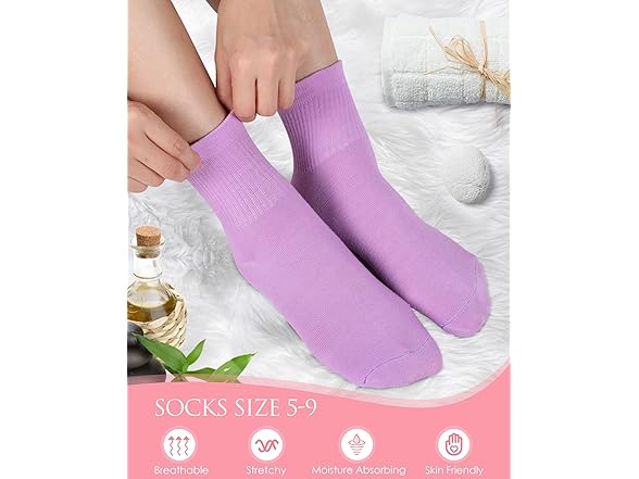 30 Pairs Women's Cotton Crew Socks