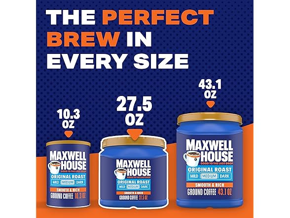 Maxwell House 27.5oz Ground Coffee Medium Original Roast