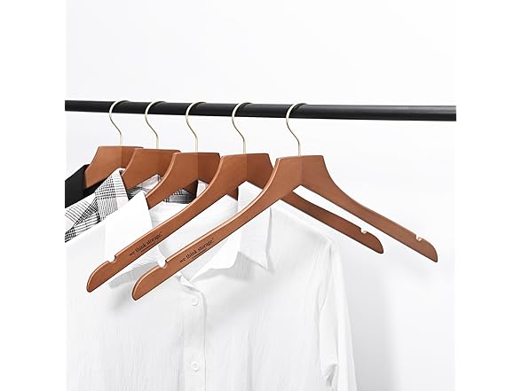 JS Home Set of Wooden Hangers 20 Pk & Pant Hanger 10 Pk