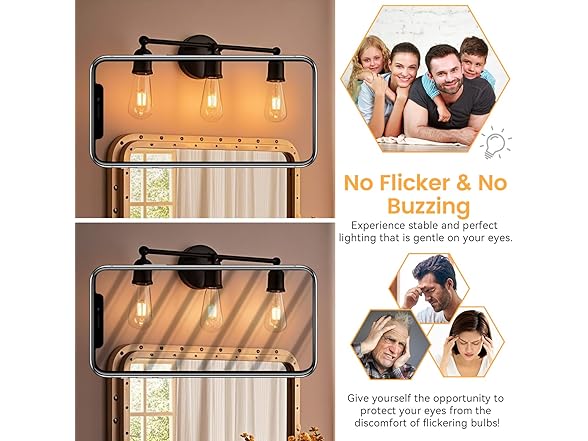 Brightever Warm Light Bulbs 60 Watt Equivalent, 6PK