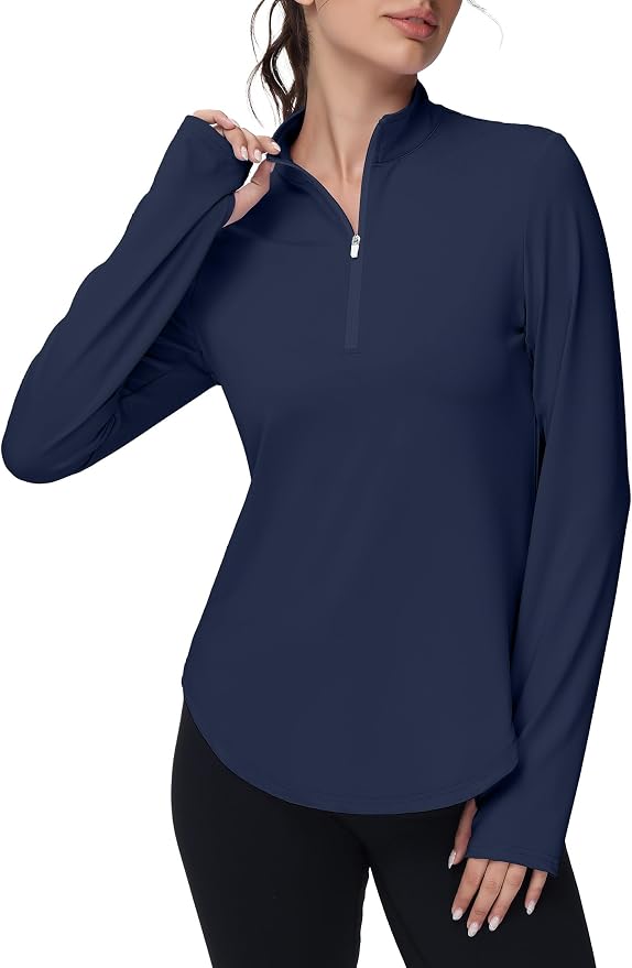 Ggov Women Golf Polo Long Sleeve Workout V Shirts - Gallery 23