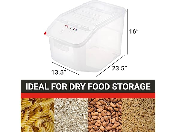 Araven Ingredient Bin 13 Gallons, 4 Count, White