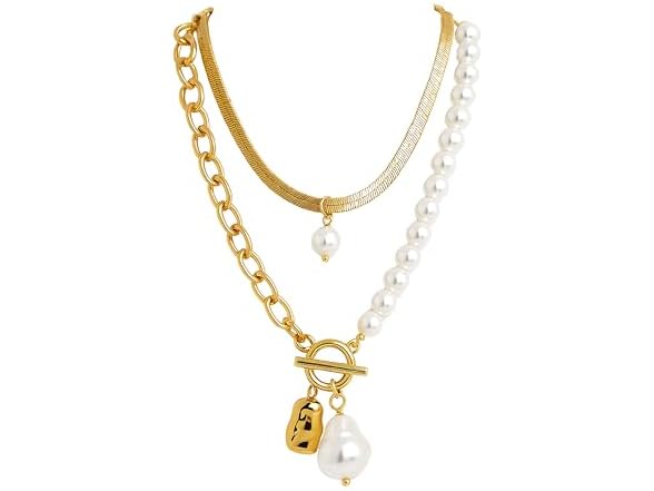 ADORANCE Gold Pearl Necklace
