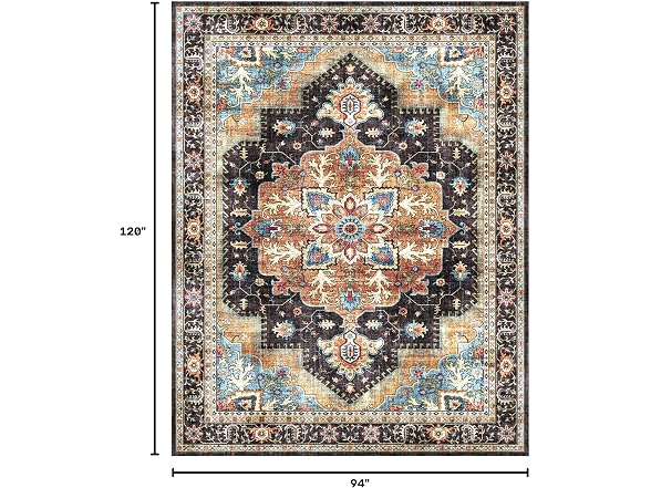 Gertmenian Washable Rug 8x10 Erin Black