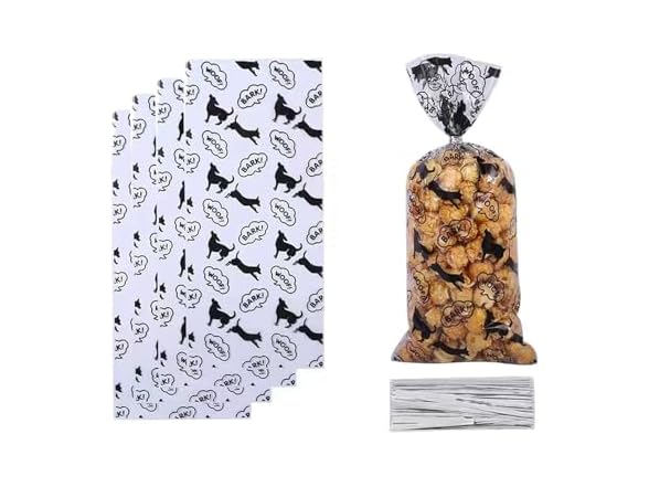 LLK 50-Piece Pet Dog & Cat Treat Bags