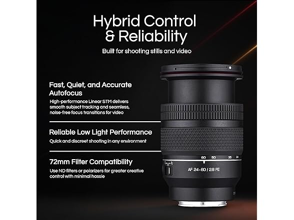 Rokinon Rokinon 24-60mm F2.8 Zoom Lens for Sony (Open Box)