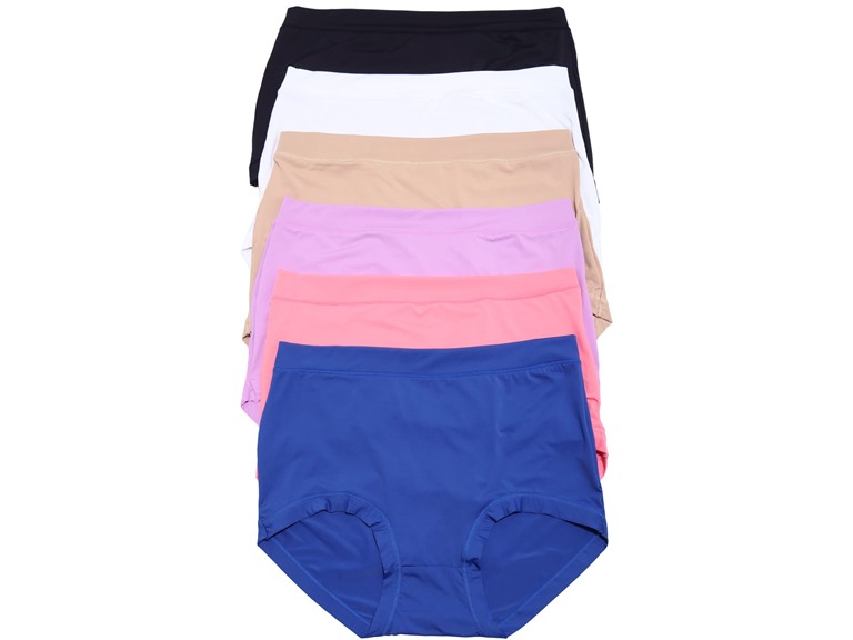 Angelina G936_NPP_6_US Small (0-2) Angelina Classic Microfiber Boyshort Briefs (6-Pack) Assorted Color (6 Pack)