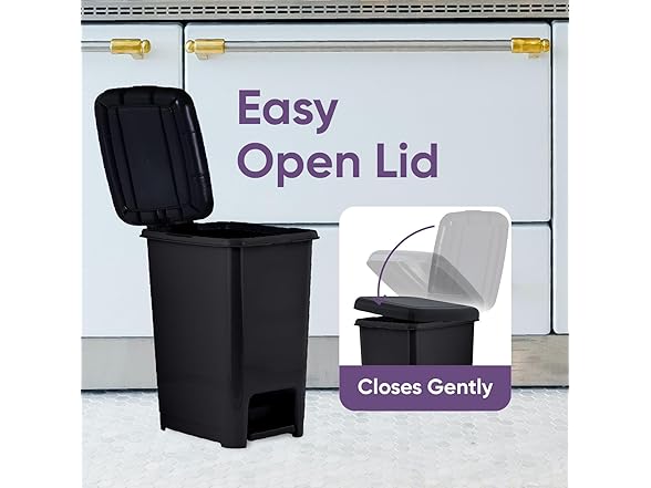 Superio Slim Trash Can with Foot Pedal – 2.5 Gallon 