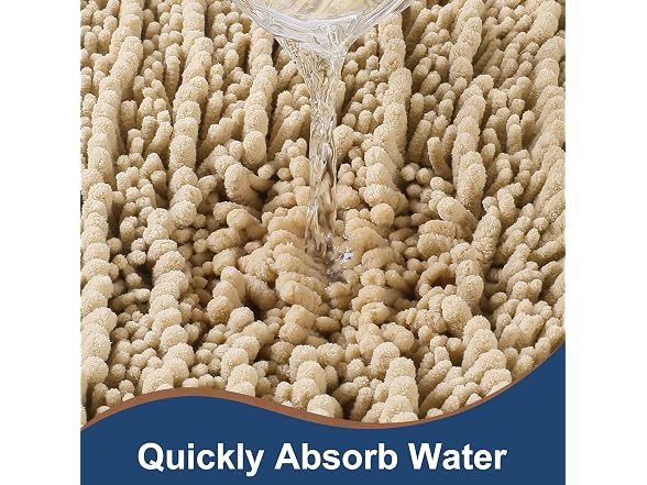 FLOLEOPA Soft Plush Microfiber Bath Rugs