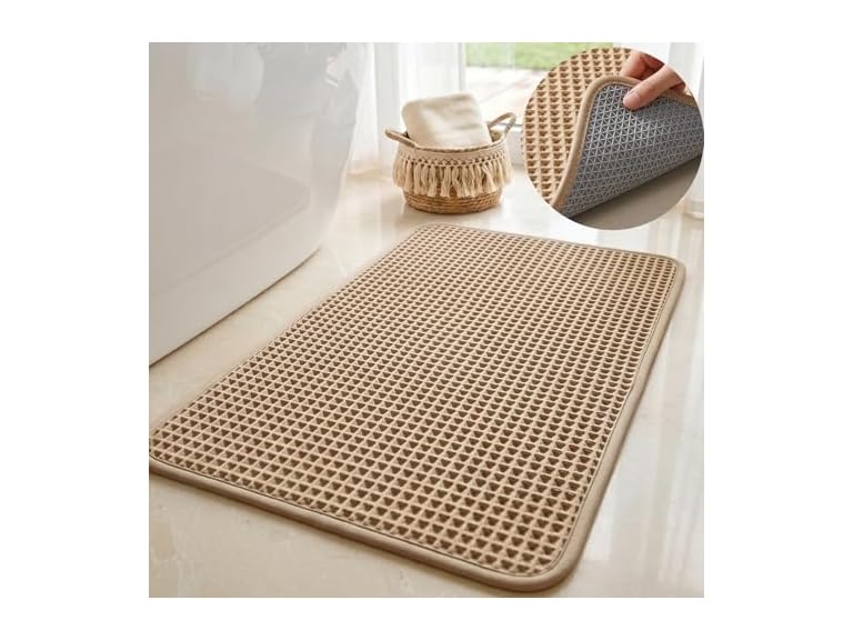 Furicher Non Slip Waffle Bath Mat
