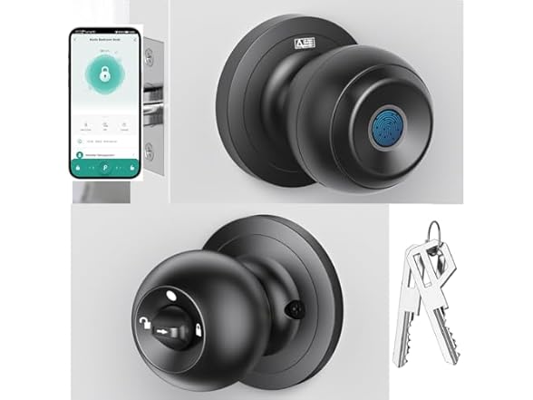 AST Fingerprint Door Knob w/Auto Lock