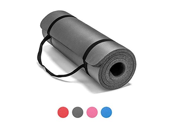 Thick Non-Slip Yoga Mat w/ Carry Strap