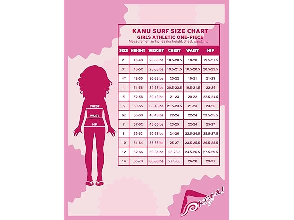 Kanu Surf Girls' Maggie Athletic One Piece