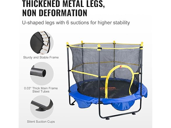 VEVOR 5FT Trampoline for Kids