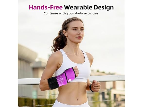 Conbella Wrist Ice Pack Wrap Purple