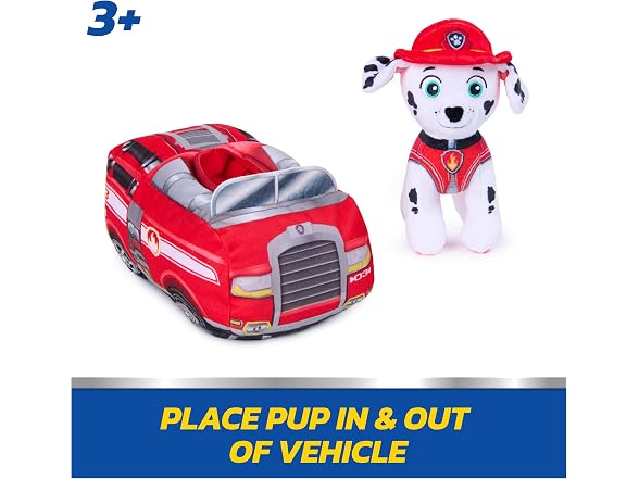 Paw Patrol Marshall 2-in-1 Plush Toy Firetruck and Stuffed Animal