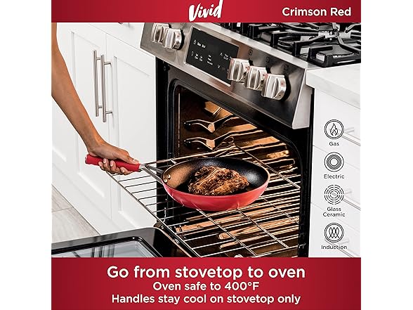 Ninja Foodi NeverStick Vivid 8pc Set Crimson Red