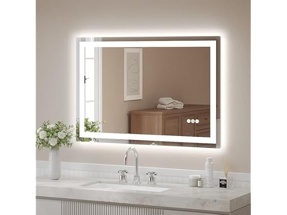 USHOWER LED Bathroom Mirror 48x32 Inch