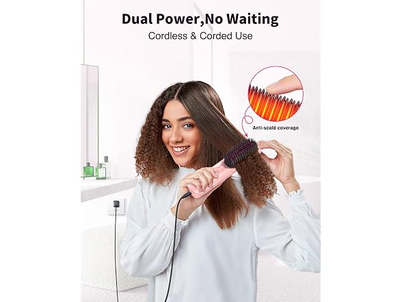 Bopcal Cordless Hair Straightener Brush