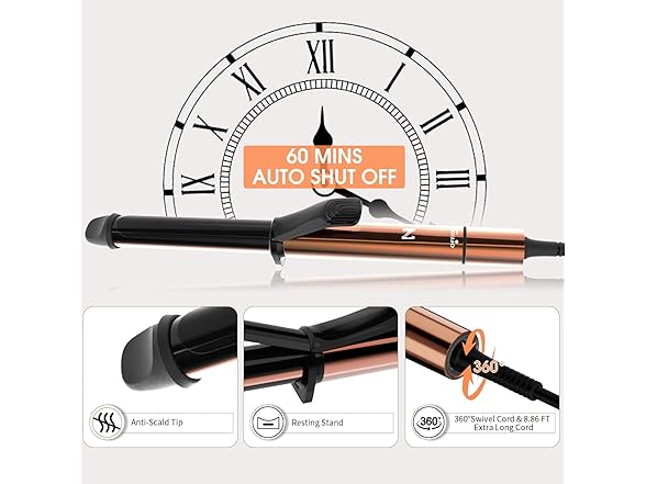 Nicebay 1 Inch Hair Curling Iron