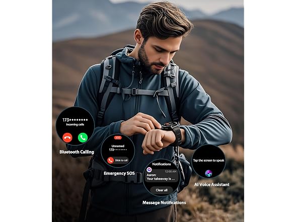 OUKITEL GPS and Bluetooth Military Smart Watch