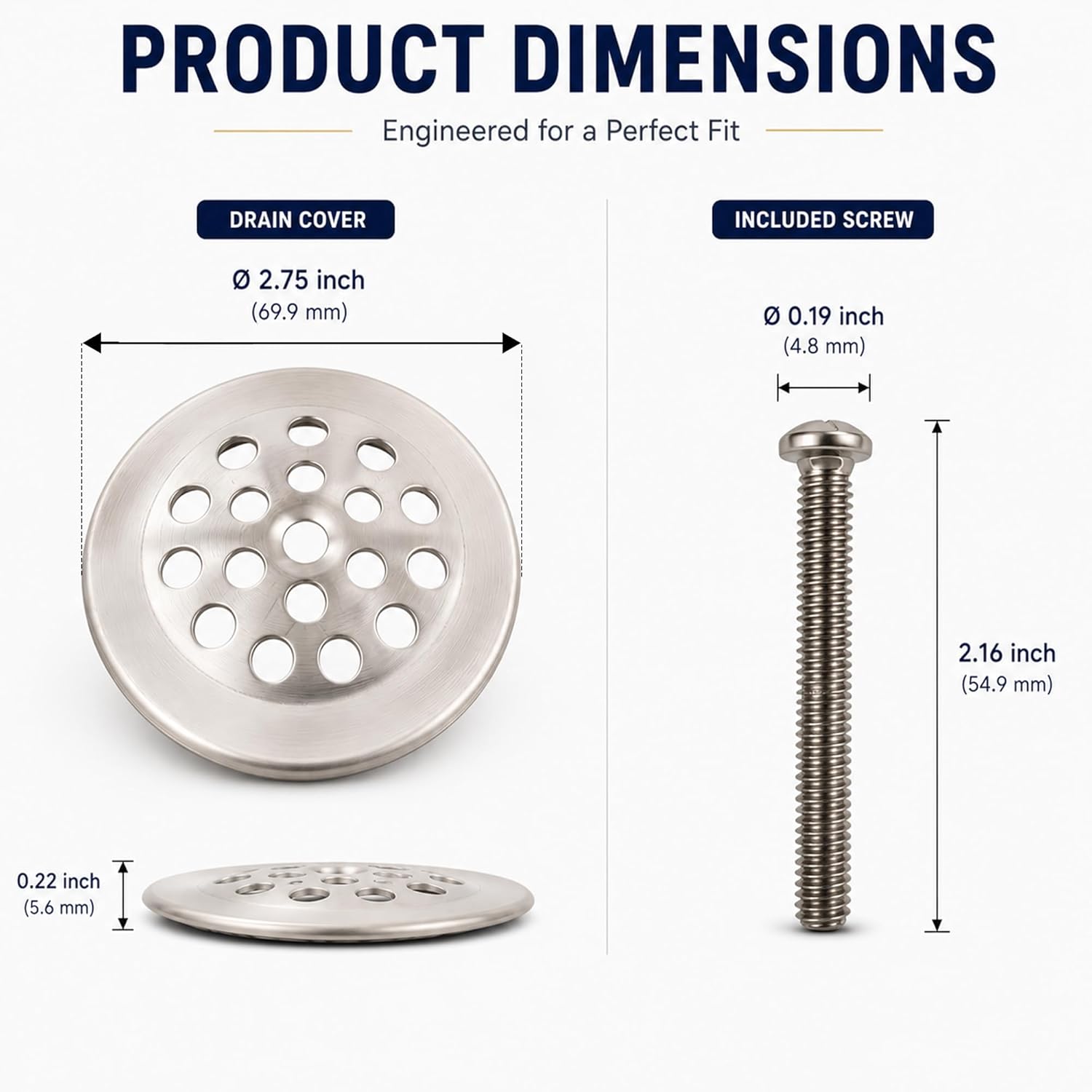 SUPPLYGIANT Drain Strainer for Tub and Shower - Gallery 4