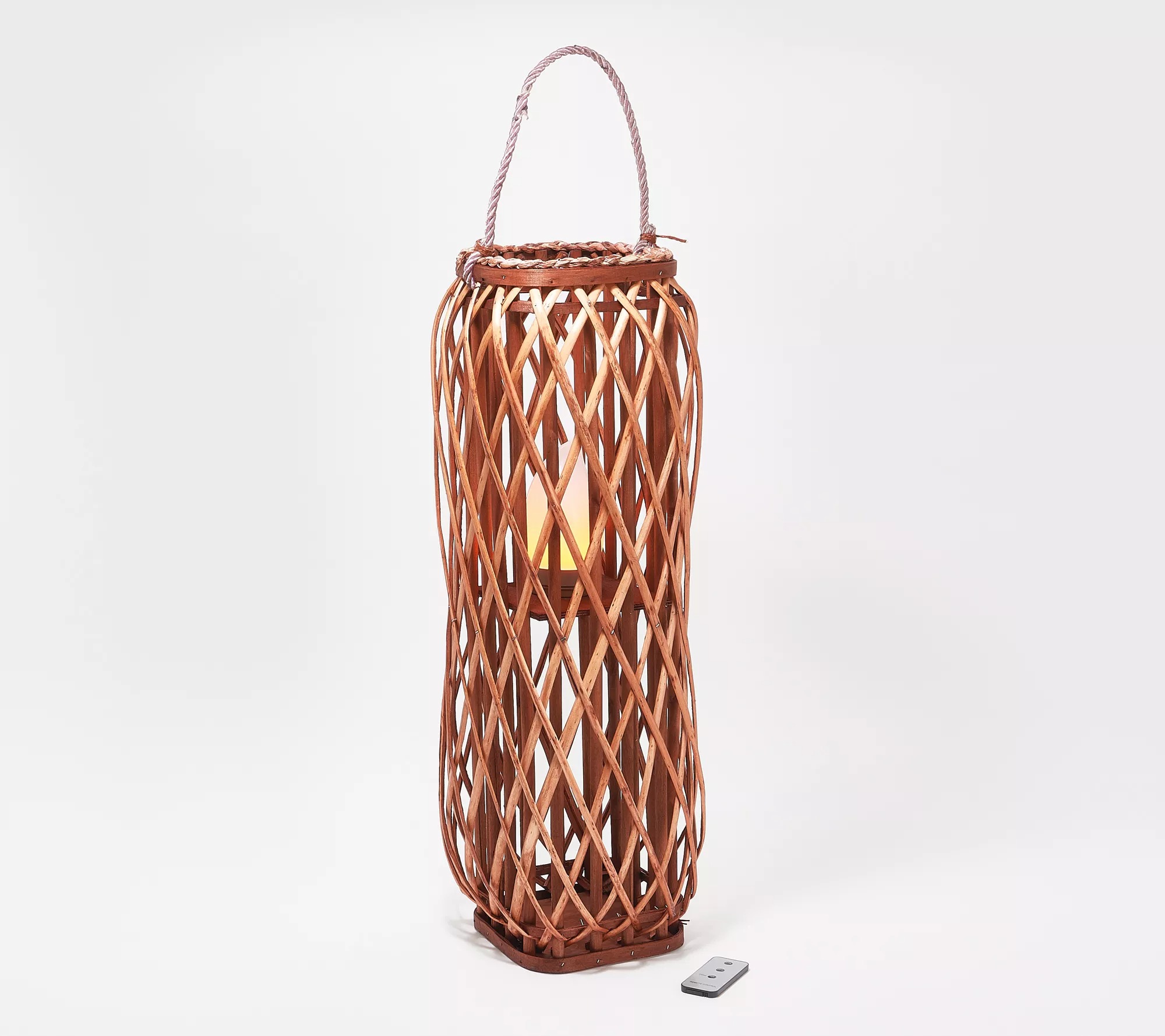 Barbara King 28" Square Wicker Lantern - Gallery 14