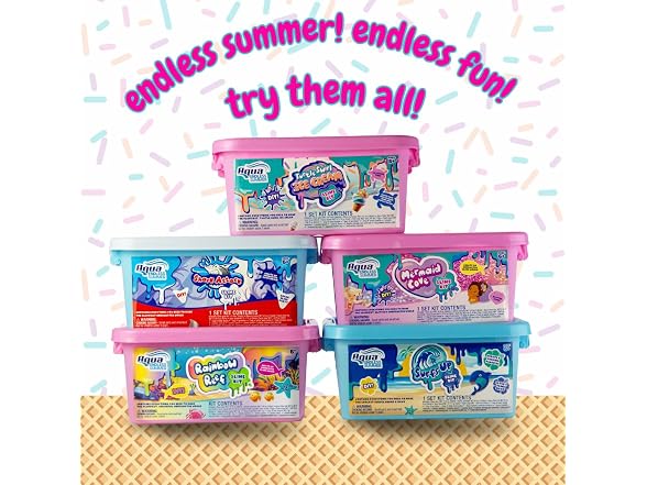 Aqua Endless Summer Turtle Swirl Ice Cream DIY Slime Kit