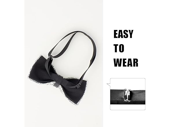 Youteer Rhinestone Bow Ties for men