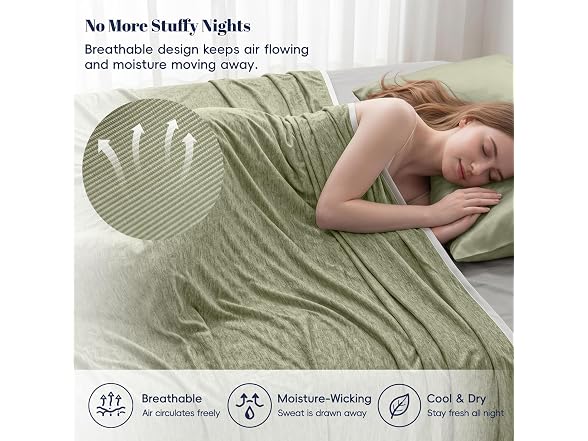 PHF Oil Green Cooling Blanket King 108"x90"