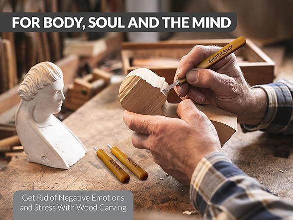 WRKSHP Wood Carving Tools - 12 PCS