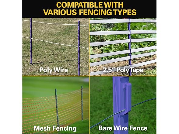 Zareba A-48P 4-Foot Step-in Electric Fence Posts