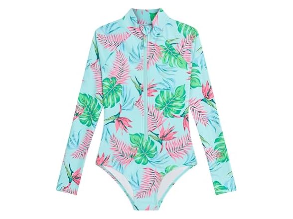 Kanu Surf Laurel Beach Sport UPF 50 Zip Swimsuit