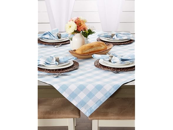 DII Buffalo Check Collection Tablecloth, 70" Round