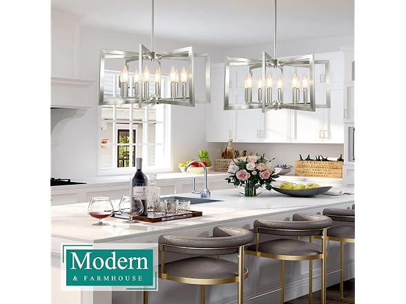 Bairth B0FM319F5X Brushed Nickel Kitchen Chandelier