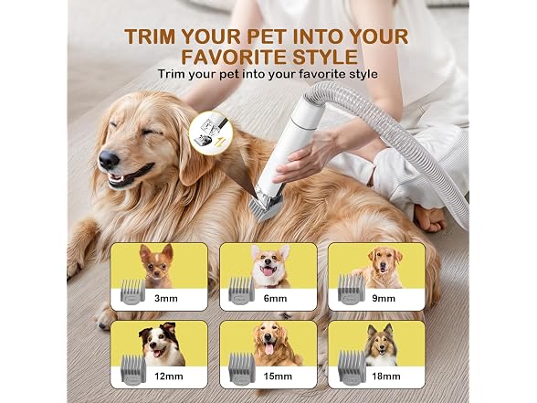 Dog Grooming Vacuum, Dog Grooming Kit with P