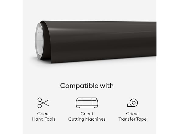 Cricut Premium Permanent Vinyl, 12ft - Black 3Pk